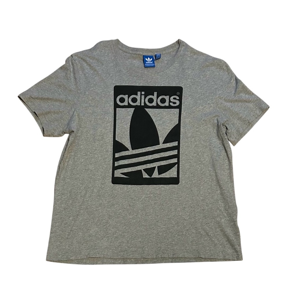 Adidas Original Trefoil Logo Graphic Tee Heather Gray Men’s Large - Picture 1 of 6